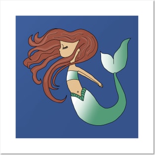 mermaid Posters and Art